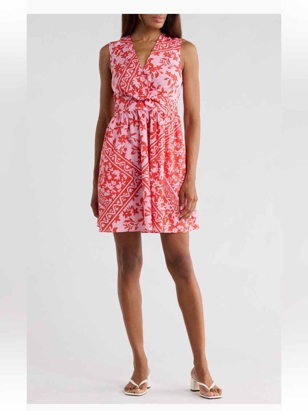 Derek Lam 10 Crosby Nulla Front Twist Minidress mini dress pink tile size 6 NWT
